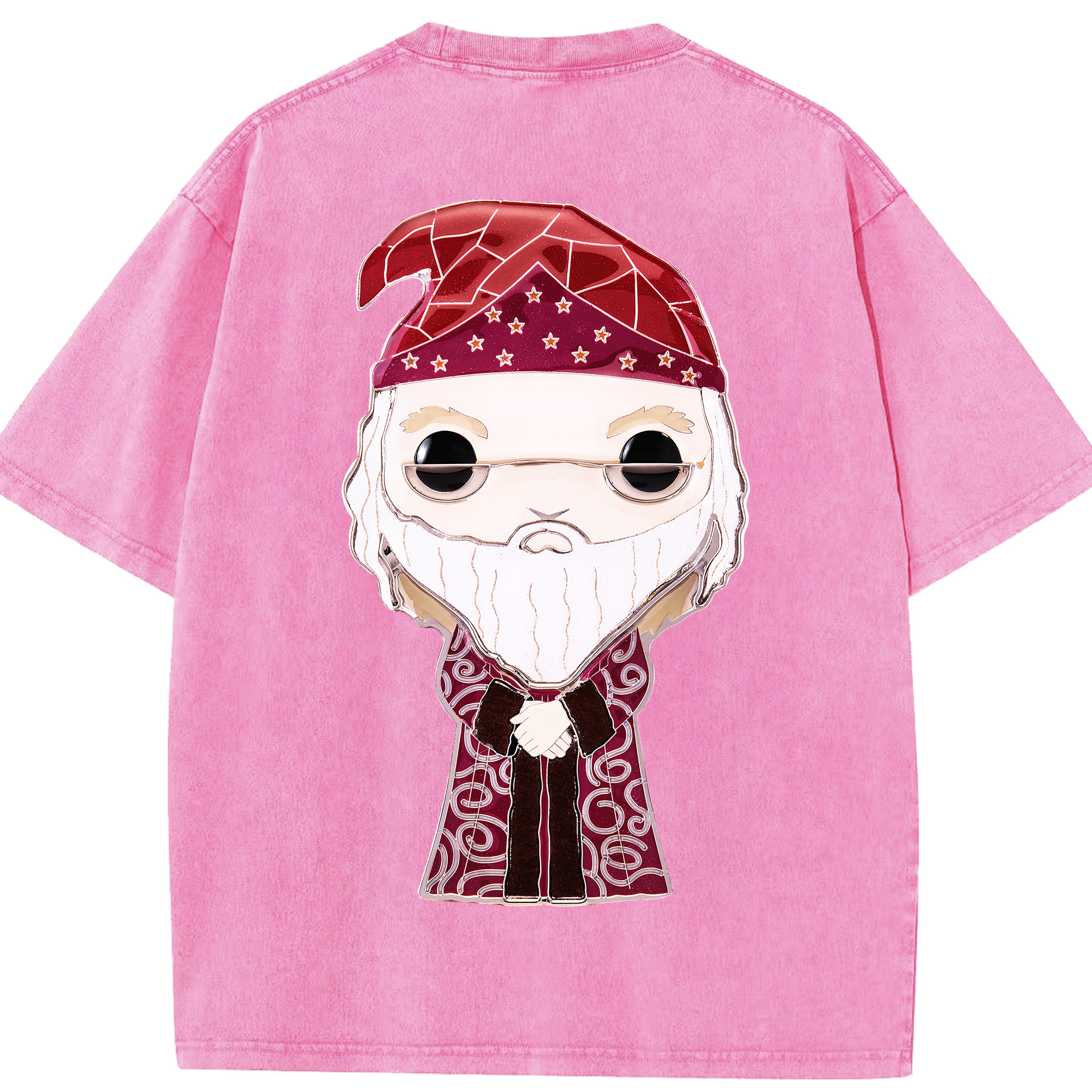 （画像用） Harry Potter ハリー・ポッターシリーズ 綿100% ヴィンテージ風 半袖Tシャツ（背面プリント）